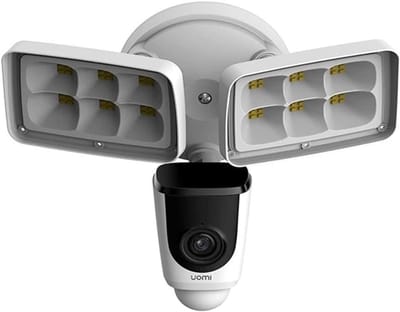 Schijnwerper IP Camera - Beveiligingscamera Buiten - Woning Beveiligen - PIR Bewegingsdetectie - 1080P Resolutie - Wit