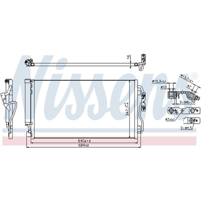 Condensator, airconditioning NISSENS 940357