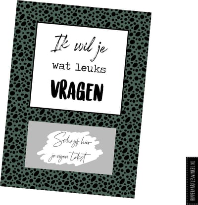 Ik wil je wat leuks vragen - DIY kraskaart - Inclusief Kraft envelop - Speciale vraag