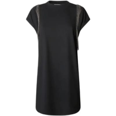 Pepe Jeans Elsie Midi-jurk Met Korte Mouwen Zwart M Vrouw