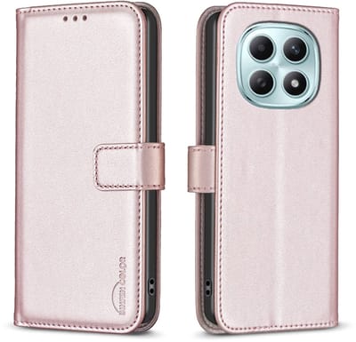 BINFEN Hoesje - Geschikt voor Xiaomi Redmi Note 15 Pro 5G Hoesje - BINFEN Color Book Case - Rose Gold