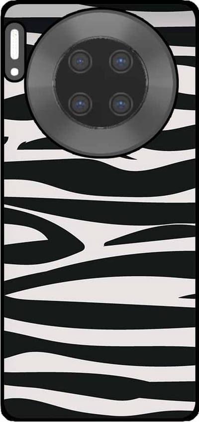 Smartphonica Telefoonhoesje Geschikt voor Huawei Mate 30 Pro met zebra opdruk - TPU backcover case zebra design - Zwart Wit geschikt voor Huawei Mate 30 Pro