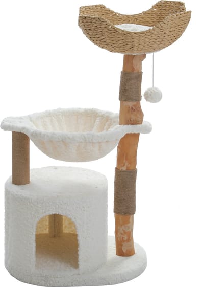 Kattenu PureWood - Houten krabpaal boomstam - krabpaal hout voor katten - krabpaal hout design - Hout krabpaal voor katten