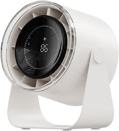 Kleine Bureauventilator - Ultra-stille Luchtververser met 28 dB - 115° verstelbare kanteling - 100 snelheidsinstellingen - Oplaadbare batterij - USB-aansluiting - Draagbaar voor slaapkamer kantoor keuken en reizen - Wit