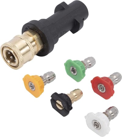 Hogedrukreiniger Adapter 1/4'' Quick Connect met 5 Sproeikoppen voor Diverse Modellen