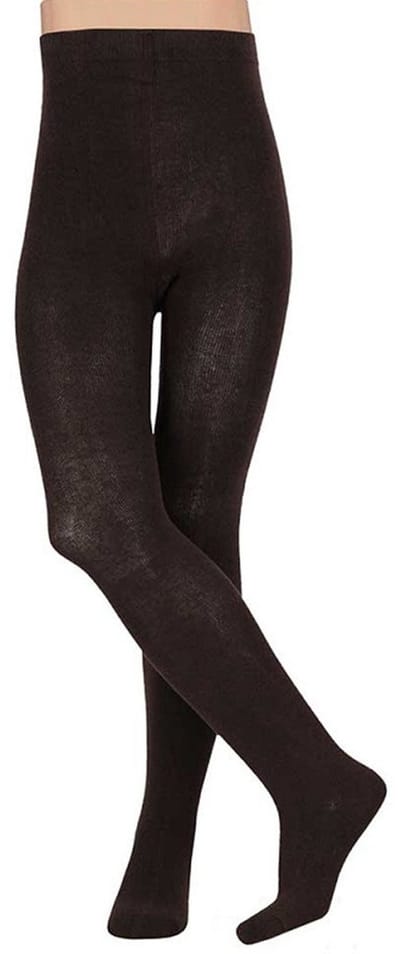 Carnaval verkleed panty voor kinderen - Maillot - donkerbruin - katoen/polyester 104/110