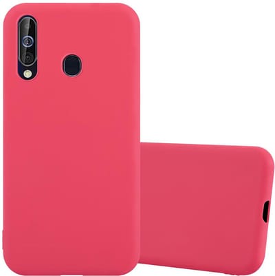 Cadorabo Hoesje geschikt voor Samsung Galaxy A60 / M40 in CANDY ROOD - Beschermhoes gemaakt van flexibel TPU silicone Case Cover