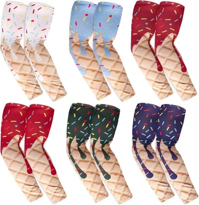 6 Paar Koelende Arm Sleeves voor Zonbescherming en Compressie tijdens Sporten zoals Baseball, Voetbal en Basketbal voor Mannen en Vrouwen