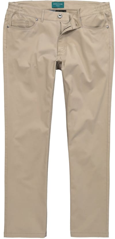 Boston Park - Heren - Jeans Buik-Fit band elastisch aan de zijkant - Beige - Maat 54