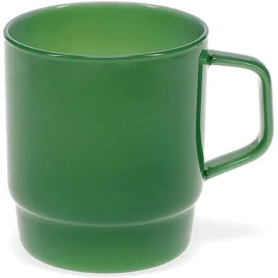 Stapelbare glazen koffiekopje 280ml - Jadegroen