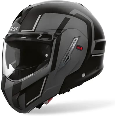 Airoh Mathisse II Genius Matzwart Grijs Systeemhelm - Helm