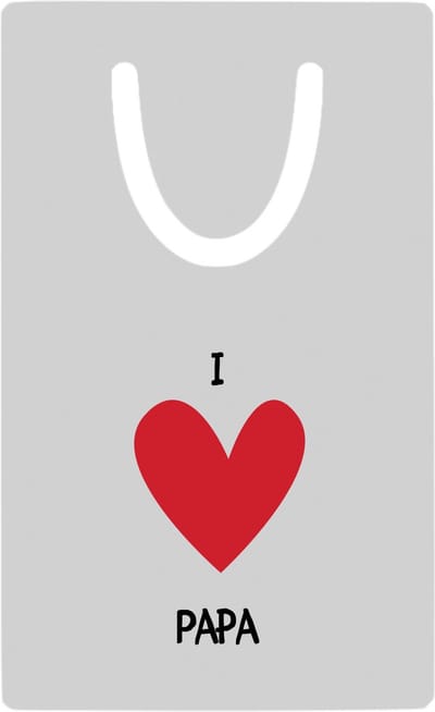 Hacebo® - I love papa metalen boekenlegger - Vader - Papa's - Vaderrdag - cadeau voor papa - hartje - familie Bladwijzer boekenleggers - 7.6 cm x 5cm