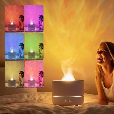 Luchtbevochtiger met Sterrenprojector en Nachtlamp voor Babykamer