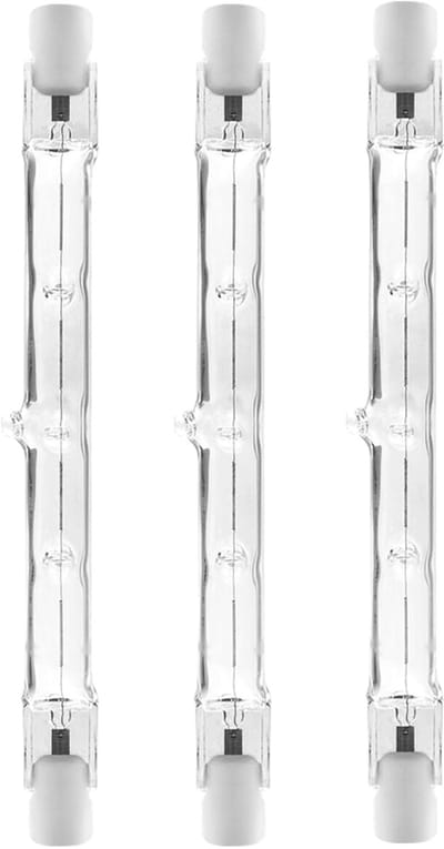 Modee R7s Halogeenlamp 118mm - 100W 900lm 230V - Staaflamp - Warm Wit Licht - Dimbaar - 3 Halogeenlampen