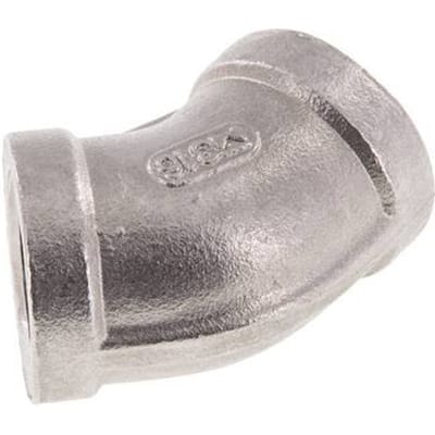 Rp 1/2'' RVS L-Fitting 45graden 16 Bar
