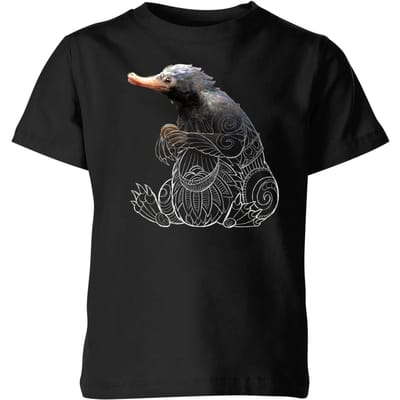 Fantastic Beasts Tribal Niffler kinder t-shirt - Zwart - 98/104 (3-4 jaar)