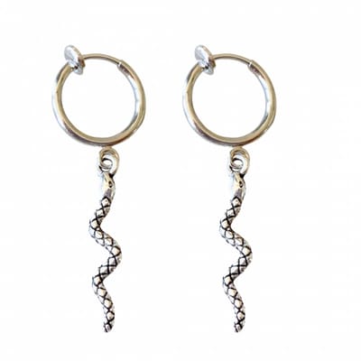 Klem oorbellen- mini -slang- zilverkleur- geen gaatje- Charme Bijoux