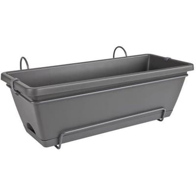 ELHO Balconniere Barcelona Allin1 - L 50 x B 28 x H 19 cm - Balcon, extérieur - 100% recyclé - Anthracite