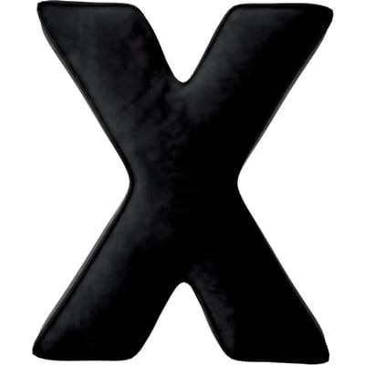 Kussen letter x Yellow Tipi Posh Velvet