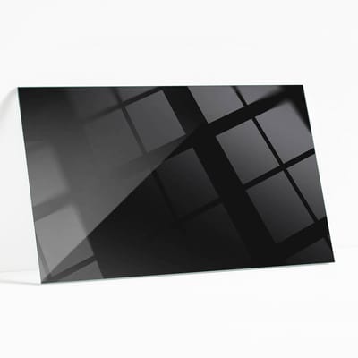 Wallfluent - Kleur Zwart Glad Glasplaat Tafel - 120 x 80 cm - Zwart Veiligheidsglas - Rechthoekig Tafelblad Glas - Glazen Tafelblad - Glazen Tafelblad Geschikt voor de Keukentafel