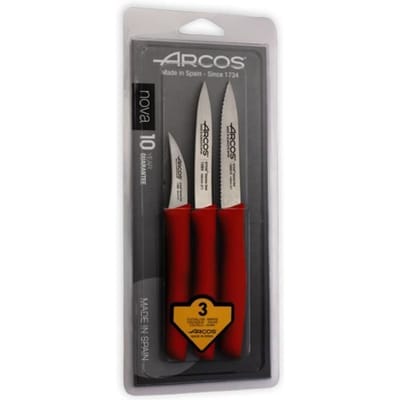 Set de couteaux - ARCOS - Nova 189622 - Acier inoxydable NITRUM - Mango ergonomique - 3 pièces