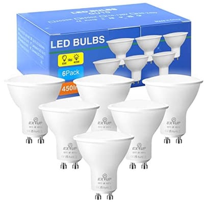 GU10 LED-lamp warm licht 6W 450lm energiezuinig 120-160 graden niet dimbaar 6 stuks