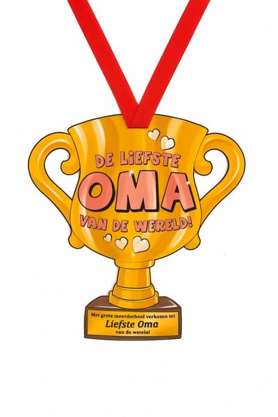 Paper Dreams Trofee Liefste Oma Van De Wereld! 33 Cm Karton Goud