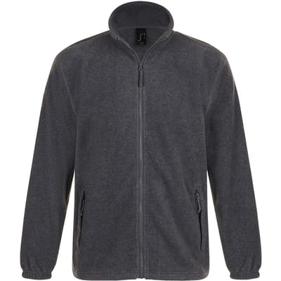 SOLS Heren North Full Zip Outdoor Fleece Jacket (Grijze Mergel)