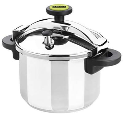 Snelkookpan 8 liter van roestvrij staal - 24 cm, grijs