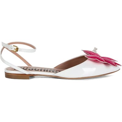 Moschino Scarpad.em Mh63/5 Vernice Bianco Größe: 35 | Sandalen Outlet | Damen
