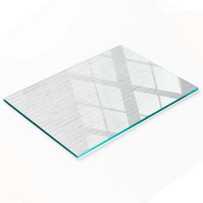 Decoratieve glazen snij- en serveerplank met bakstenen muurmotief, 80x52 cm