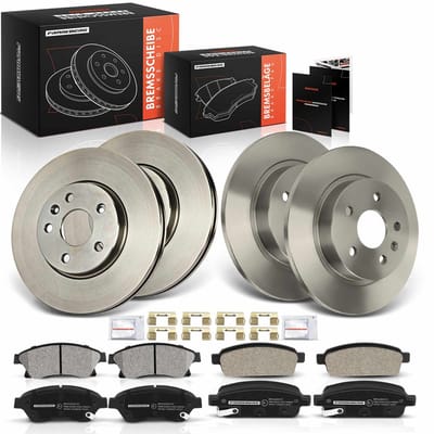 Frankberg 4x remschijven 8x remblokken vooras achteras voor Chevrolet