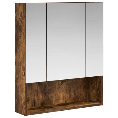 vidaXL - Badkamerspiegelkast - Rook - Eiken - 60 - x - 14.5 - x - 70 - cm - Bewerkt - hout