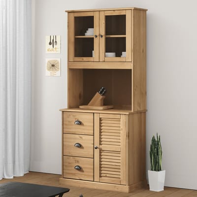 vidaXL - Hoge - kast - VIGO - 78x40x175 - cm - massief - grenenhout