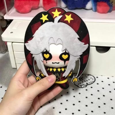 10cm De Freak Circus Pierrot Hanger Pluche Pop Verzamel Nieuwe Hartogen Pierrot Knuffelpop Ornament Kerstcadeau Cadeau 10cm black
