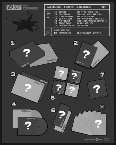 ALLHOURS 4e MINI-ALBUM VCF No POB SET white
