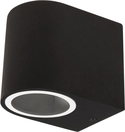 Buitenlamp OVAL-A - Tuinverlichting - Buitenverlichting met IP44 - Muurlamp 1x GU10 - Wandlamp buiten - Zwart