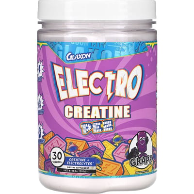 Glaxon, Pez Electro Creatine, Saveur Raisin, 10,5 oz (300 grammes)