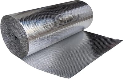 Radiatorfolie Isolatie - Warmte Isolatie - Energie Besparen - Dubbelzijdig Gealuminiseerd - 1x3m - Zilver