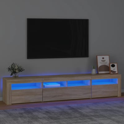 vidaXL - Tv-meubel - met - LED-verlichting - 210x35x40 - cm - sonoma - eikenkleurig