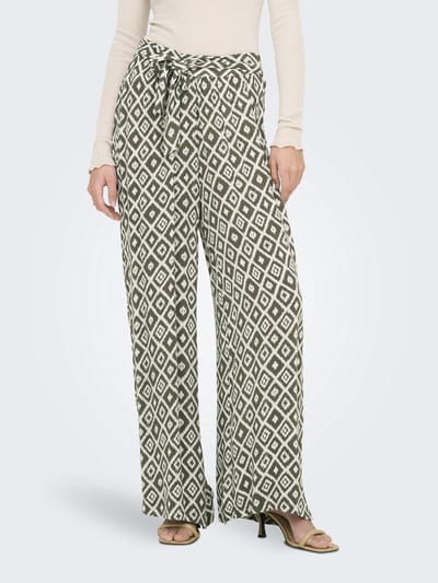 Only Broek Onlpakja Life Aop Belt Pants Wvn No 15339091 Balsam Green/pakja Print Dames Maat - L