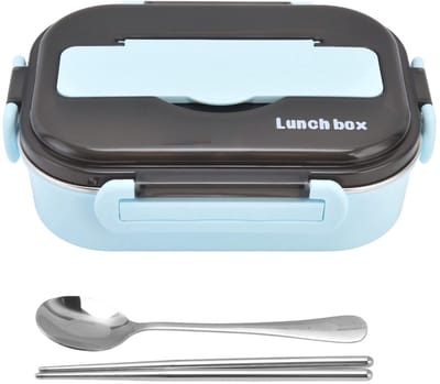 Dailygoods - Innovra - Dailygoods - 1000 Ml Lunchbox met Twee Compartimenten voor Kinderen en Volwassenen