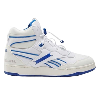 Reebok Heren Milk BB 4000 leren hoge sneakers (Wit/Krijt)