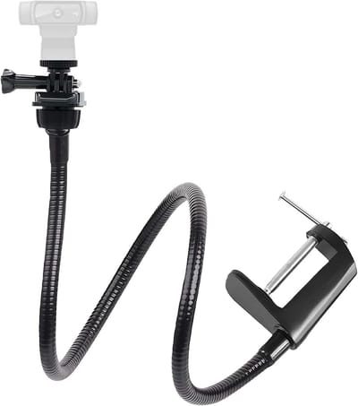 Verstelbare Webcam Stand met 66 cm Flexibele Hals en Bureau Klem voor Diverse Camera's en Streaming