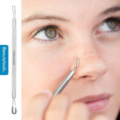 BeautyTools Blackhead Remover - Comedonenlepel Voor Verwijderen van Mee-eters - Comedonendrukker - Dubbelzijdig (10.5 cm) (FC-0379)