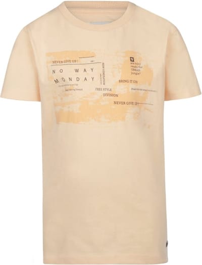 No Way Monday-Boys T-shirt ss- Faded peach - Maat 98