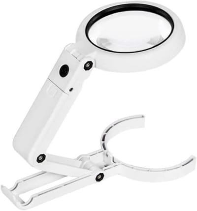 Vouwbare Tafel Vergrootglas met 8 LED Lichten voor Inspectie, Lassen, Reparaties en Hobby's, Diameter 75 mm, Handig en Draagbaar Vergrootglas voor Nauwkeurige Werken
