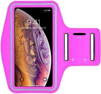 Sportarmband - Roze - Spatwaterdicht - 1 sleutelhouder - Reflecterend - Hardlooparmband - Telefoonarmband  - Hardloop Telefoonhouder Geschikt voor: Samsung Galaxy S21
