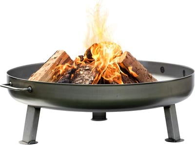 Vuurschaal Rond - Buitenhaard Terrashaard - Gezelligheid en Warmte - Extra Dik Staal 2.5mm - 80cm Diameter - Roestbruin Patina