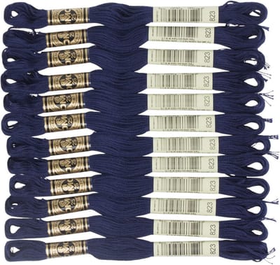 Borduurzijde Katoen Floss 6-Strengs Donker Marineblauw